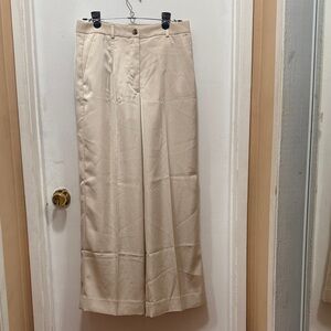 Banana Republic High-Rise Wide-Leg Pants in Cream